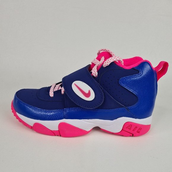 Nike Air Mission Blue Pink Basketball  Shoes Athletic Leather - Picture 2 of 12